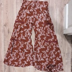 Wide Leg Boho Pants - L